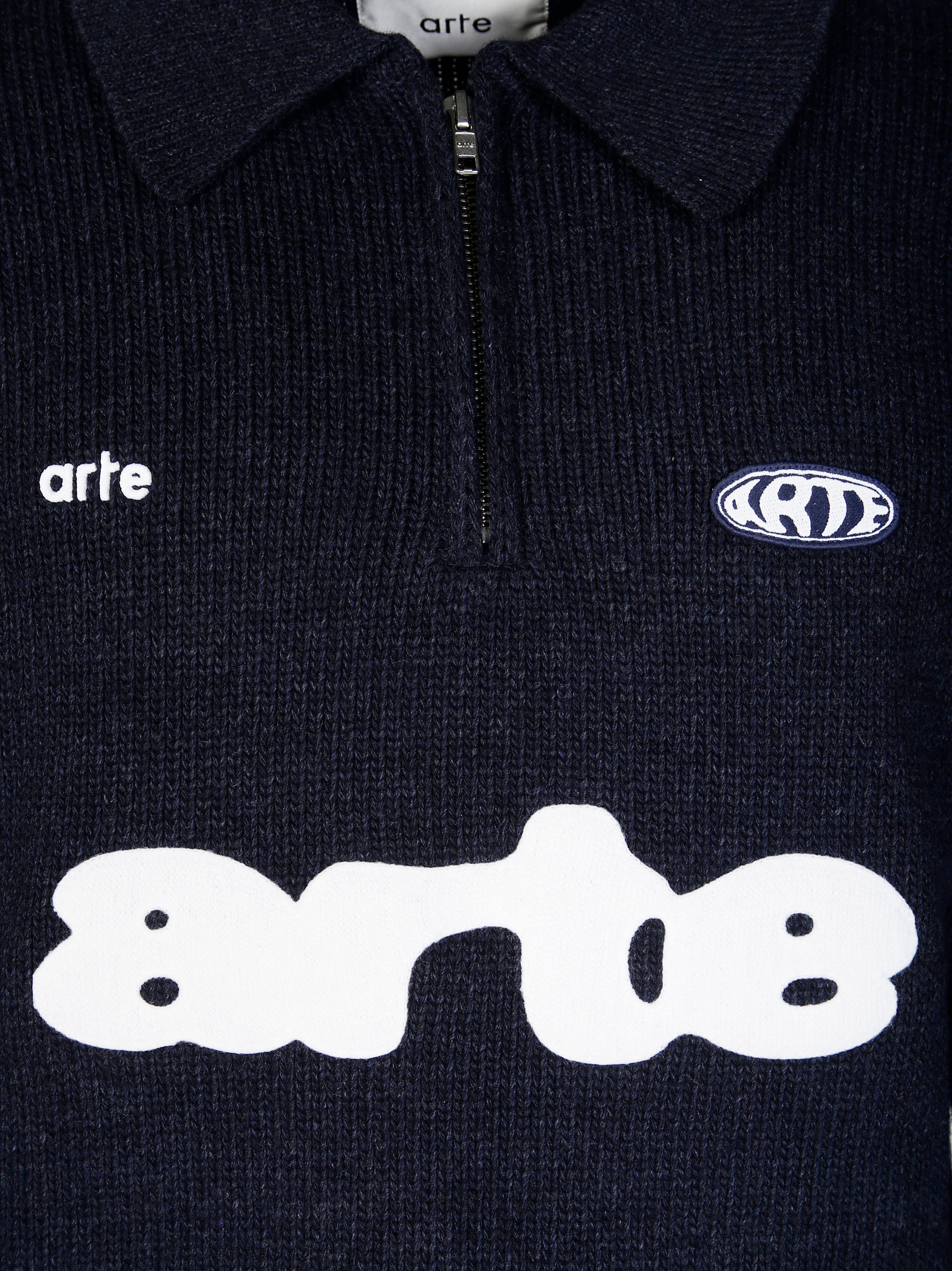 ARTE Women's Long Sleeve Polo with Logo Print