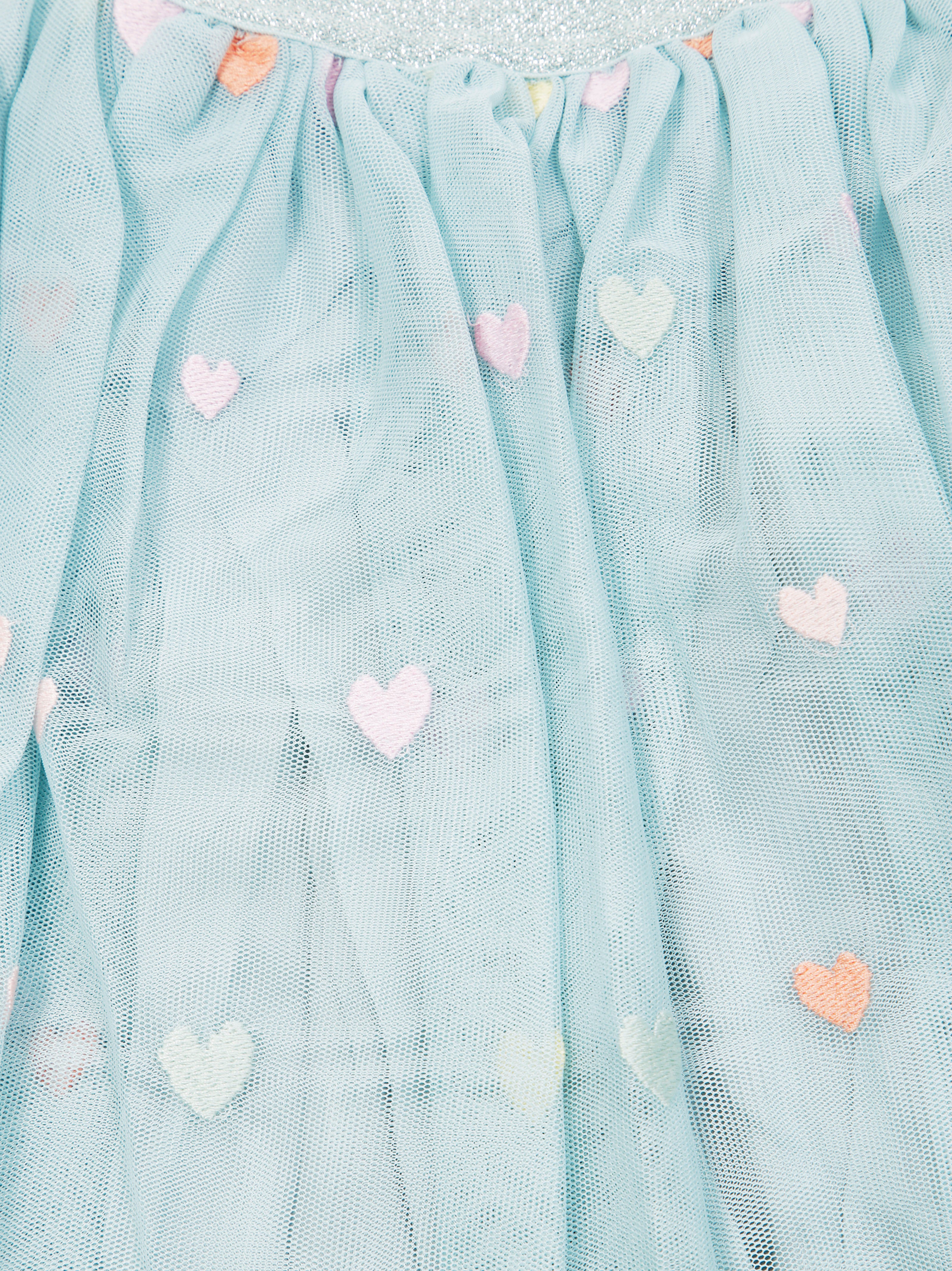 STELLA MC CARTNEY JUNIOR Mini Tulle Skirt with Colorful Hearts