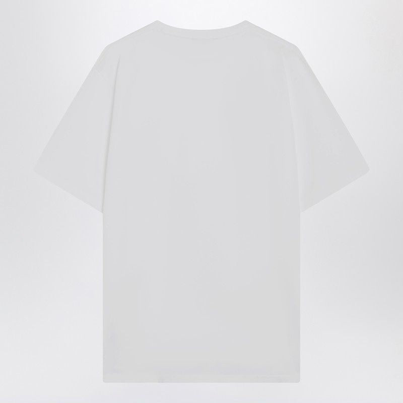 AURALEE Cotton T-Shirt with Ribbed Crew Neck and Short Sleeves