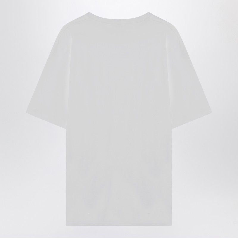 AURALEE Cotton T-Shirt with Ribbed Crew Neck and Short Sleeves