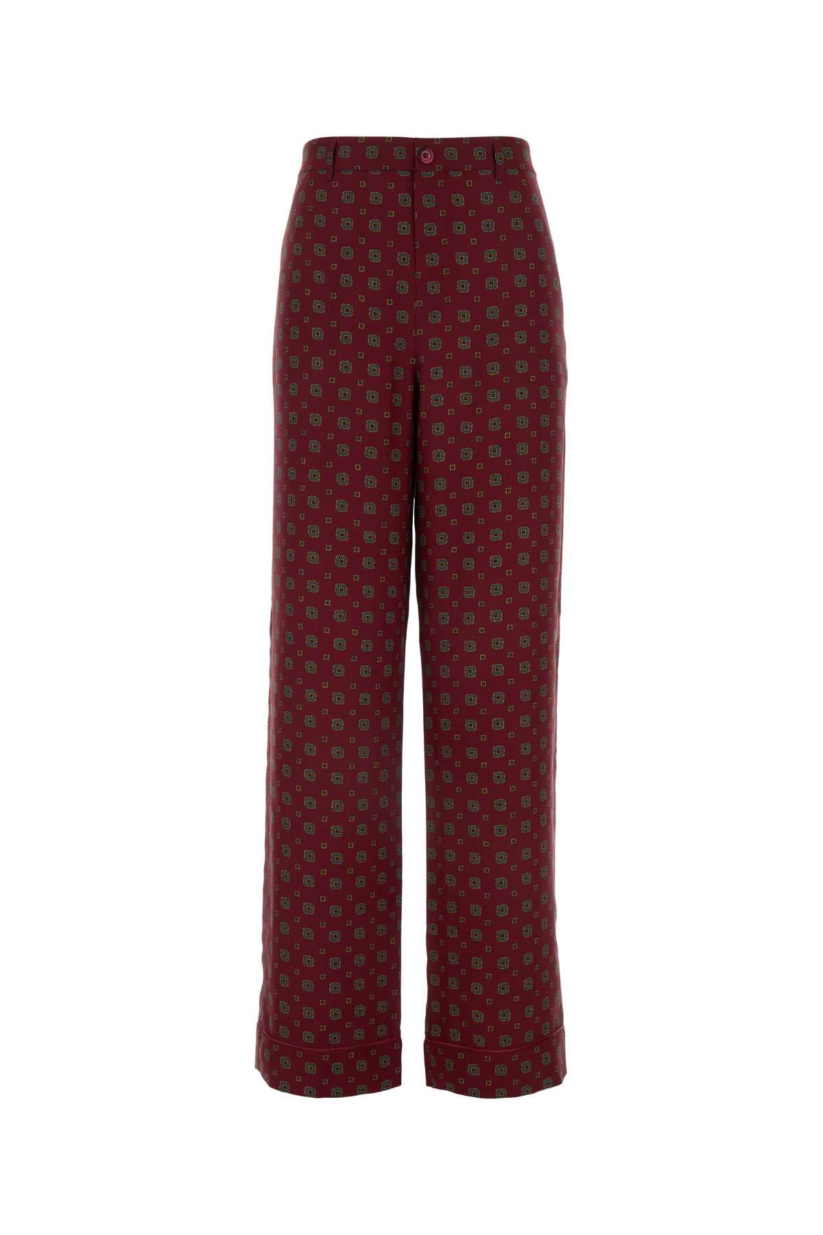 MOSCHINO COUTURE Silk Printed Pants for Women