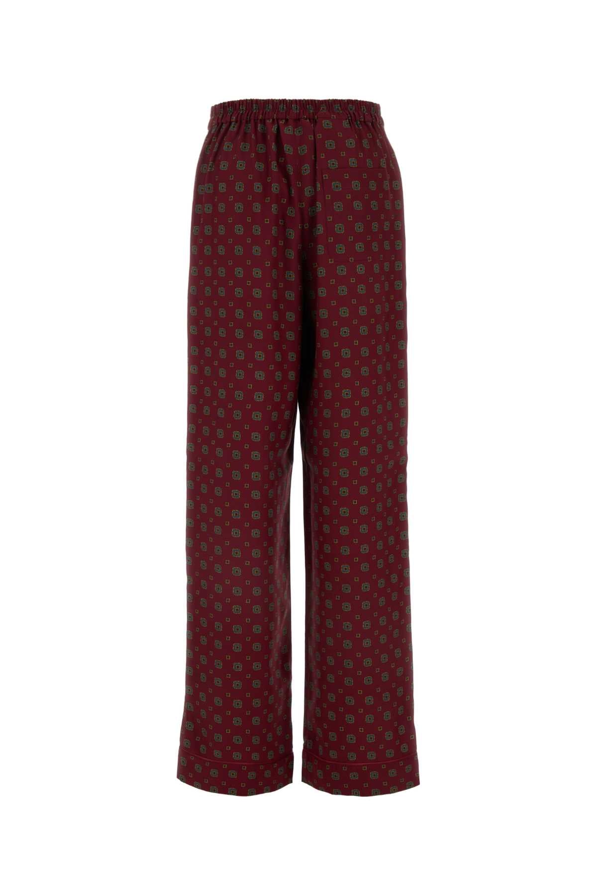 MOSCHINO COUTURE Silk Printed Pants for Women