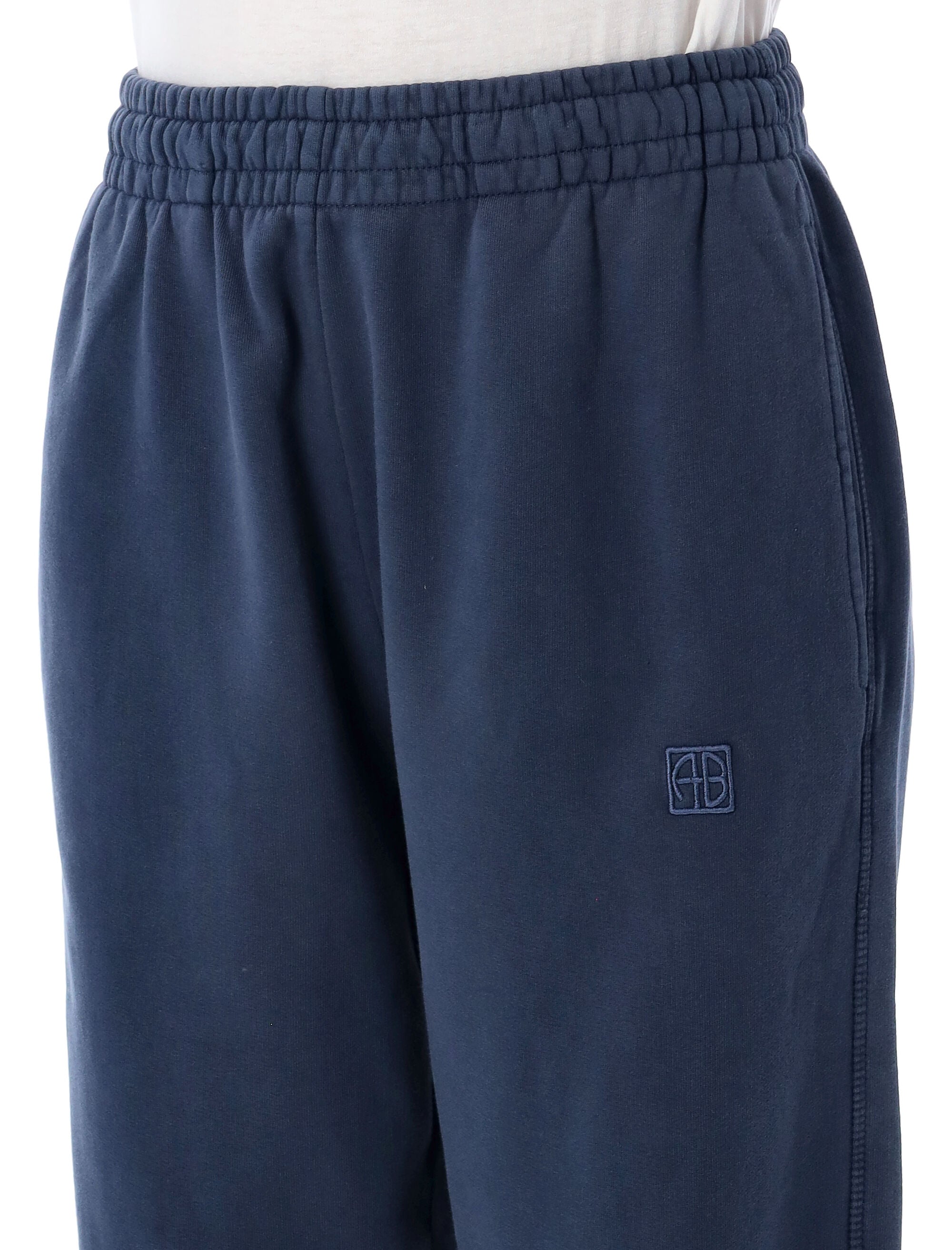 ANINE BING Framed Monogram Jogger Pants - Size S