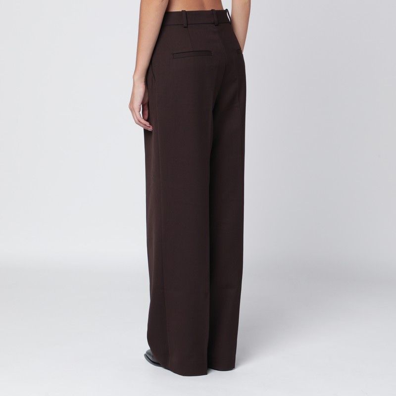 ANINE BING Wide-Leg Wool Blend Trousers