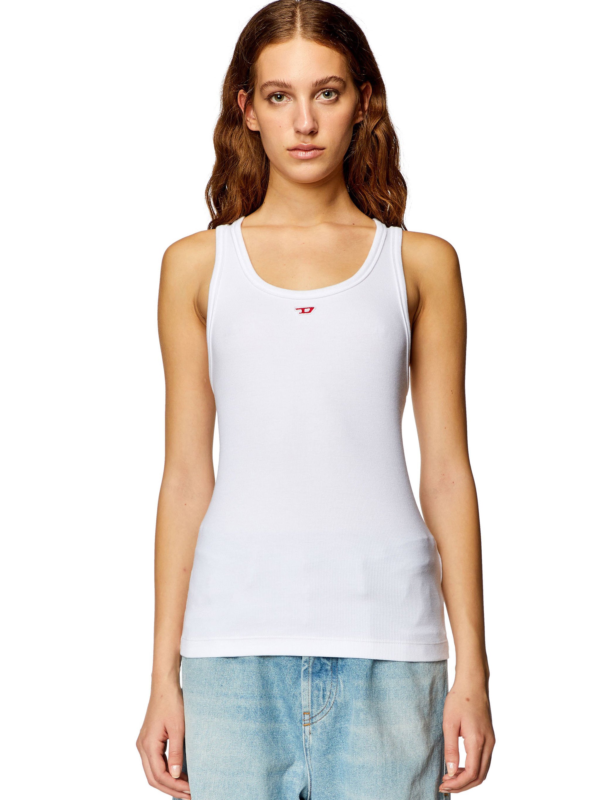 DIESEL Women’s Slim Fit Mini Embroidered Tank Top - Size S