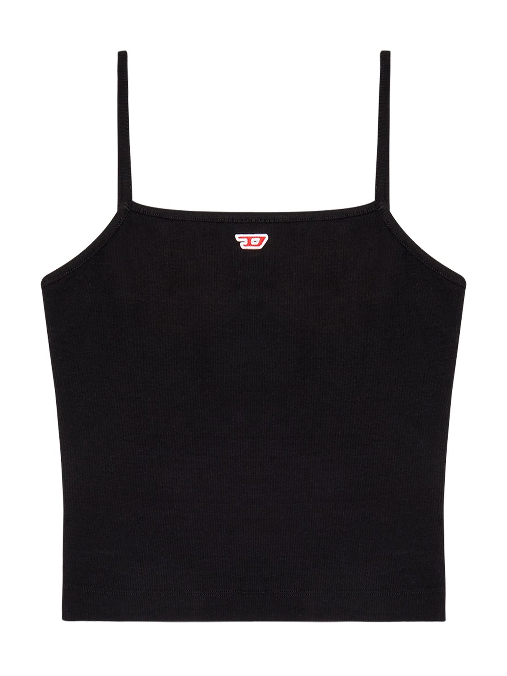 DIESEL Slim-Fit Top with Shoulder Pads and Embroidered Detail - Size S