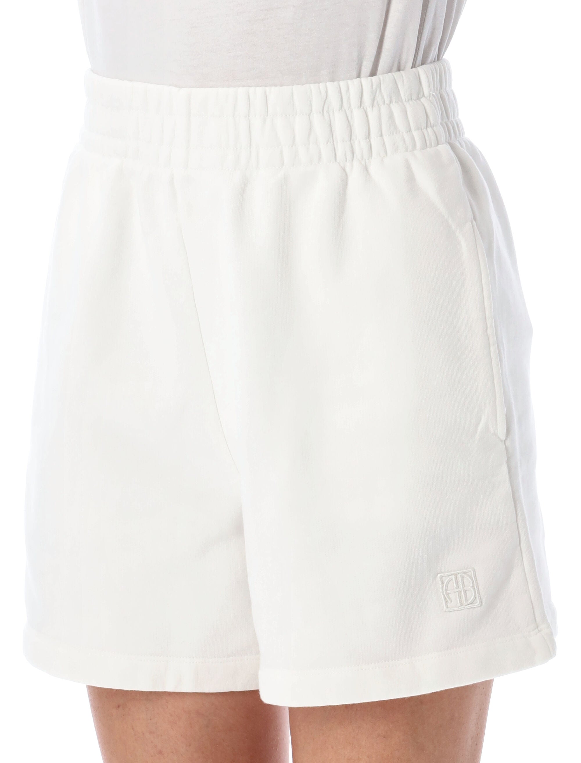 ANINE BING Framed Monogram Sweatshorts - Relaxed Fit