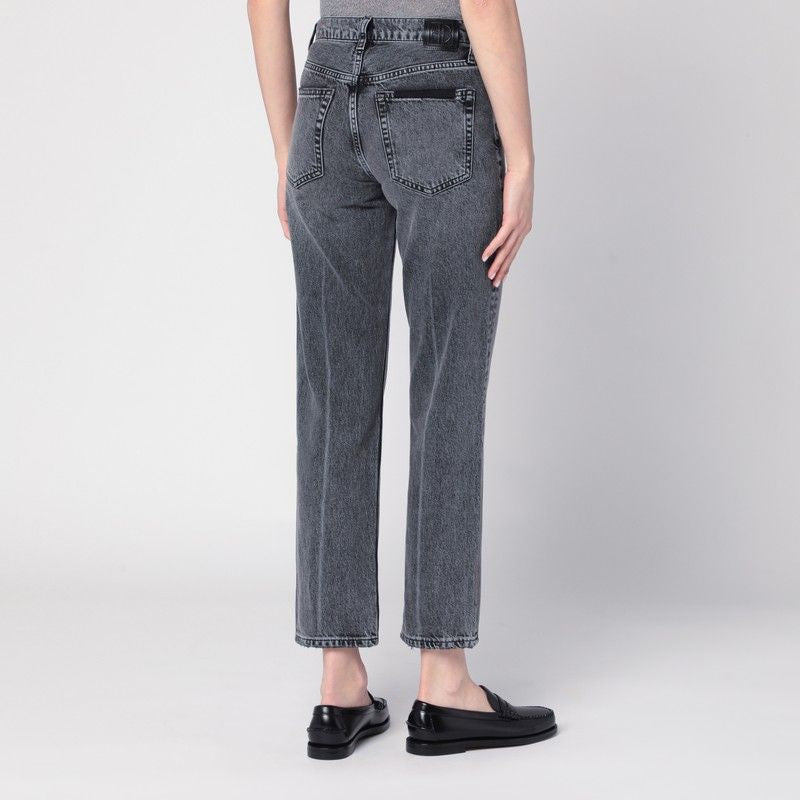 ANINE BING High Waist Straight Leg Jeans