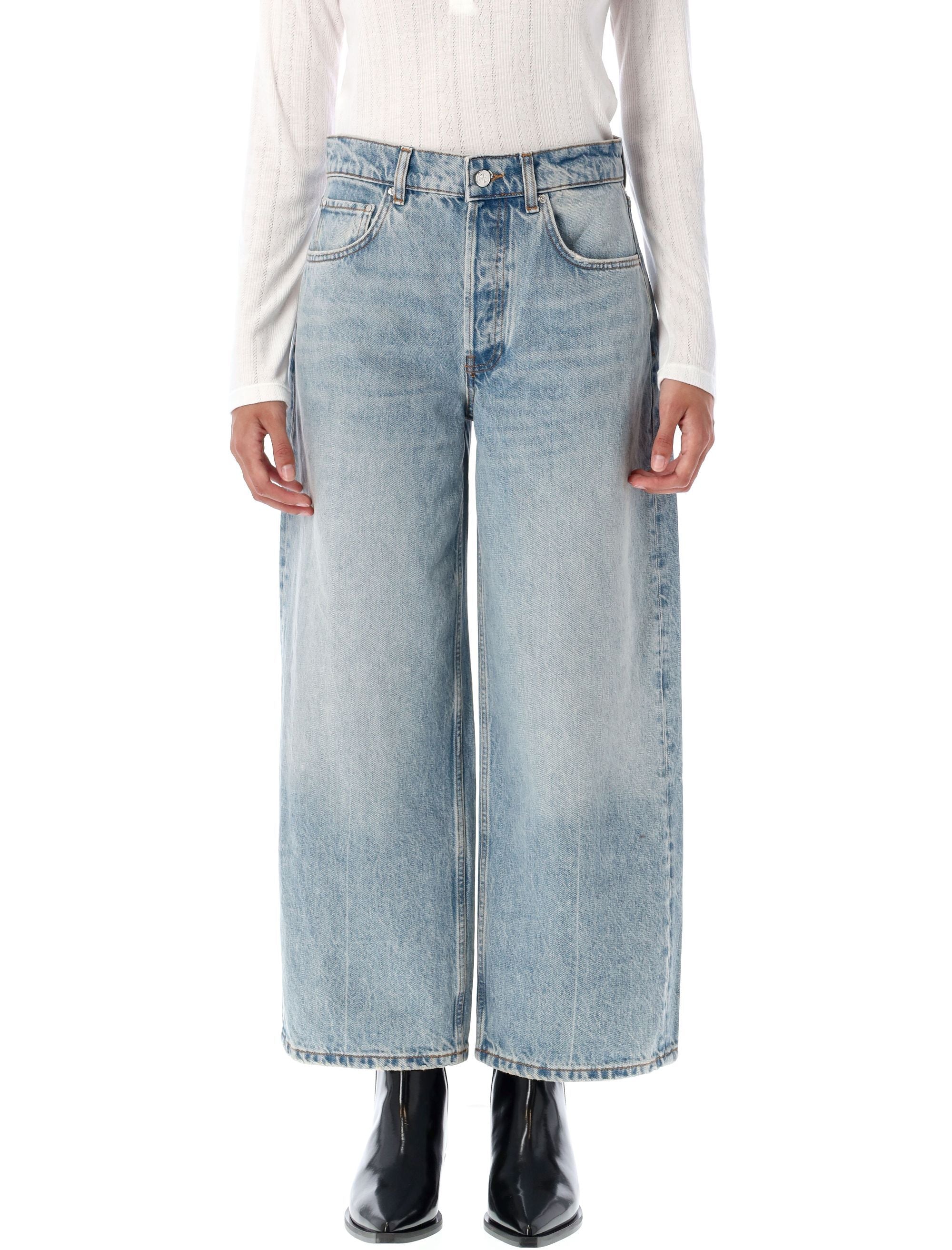 ANINE BING High Rise Cropped Baggy Jeans - Size 26