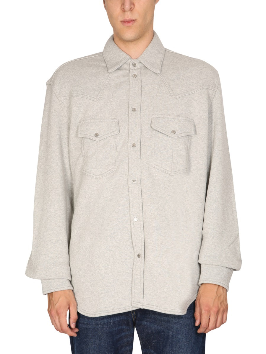 DIESEL Classic Cotton Shirt with Front Closure for Men