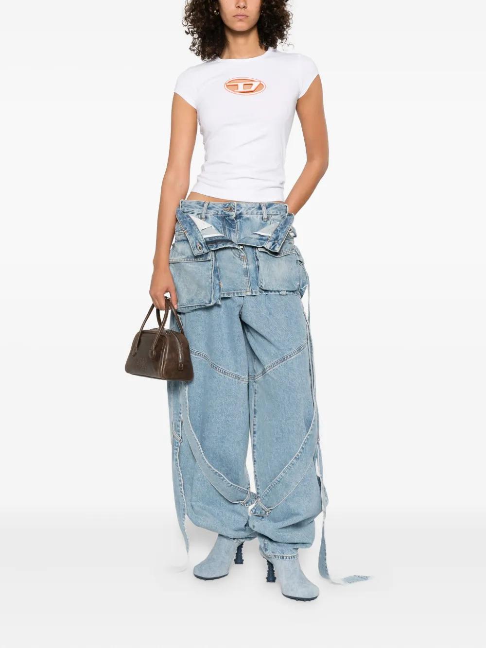 DIESEL Mini Peekaboo Logo Round Neck T-Shirt - Size S