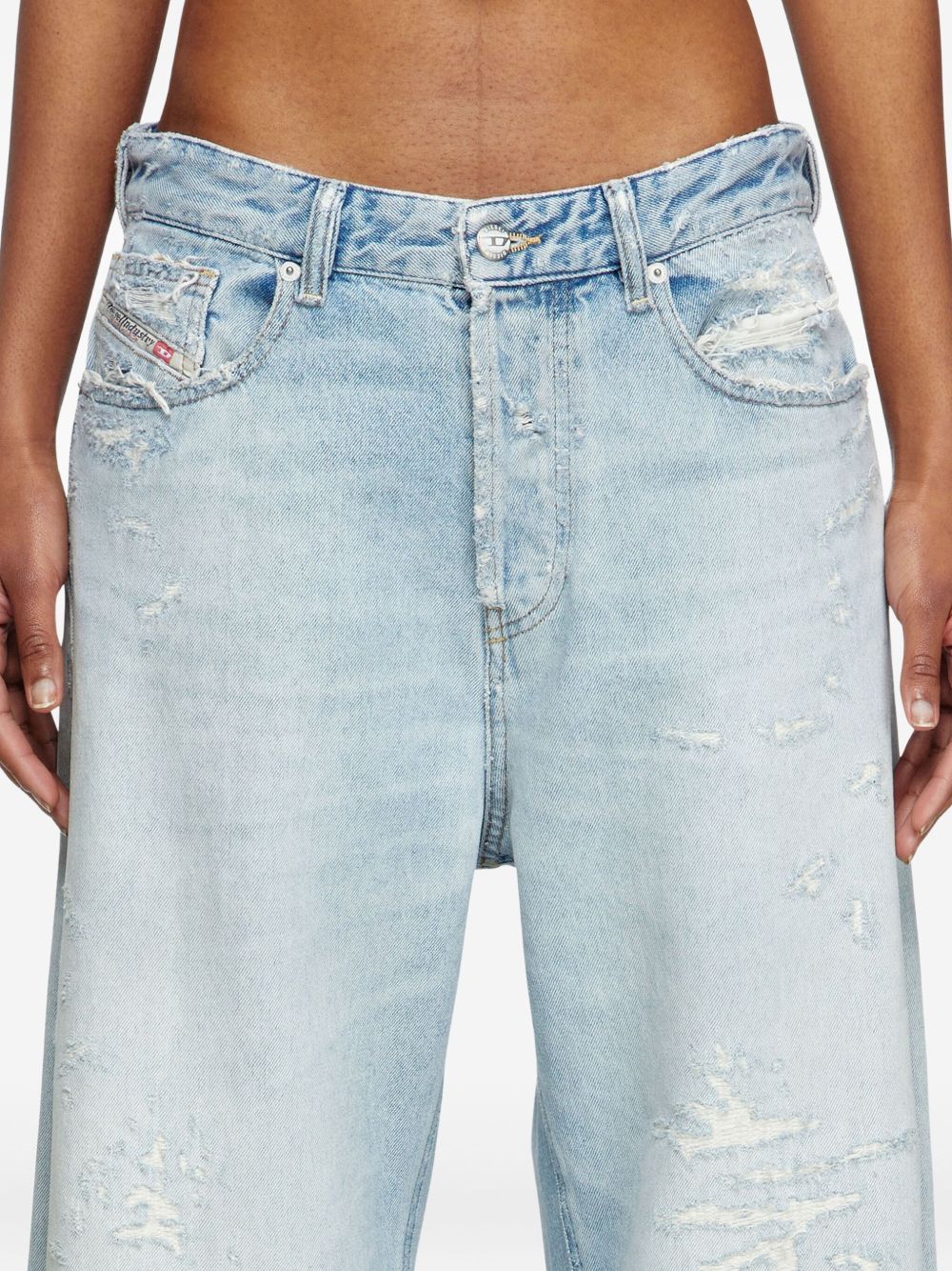 DIESEL Relaxed Fit Wide Leg Jeans - Size 26