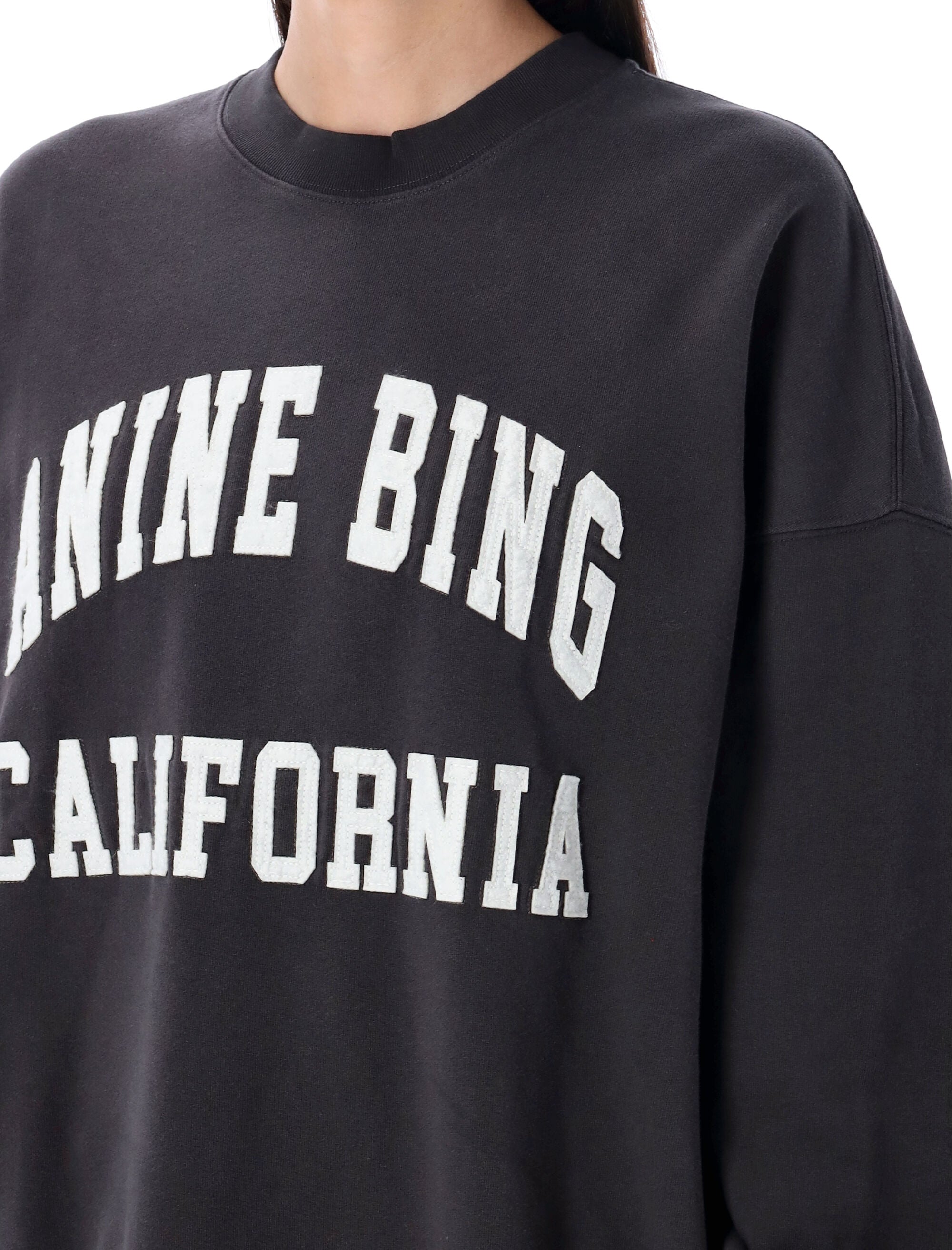 ANINE BING Oversized Crew Neck Sweatshirt - Size S