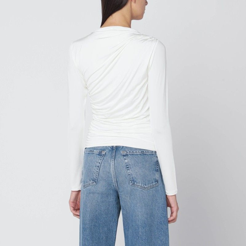 ANINE BING Gathered Long Sleeve T-Shirt for Women