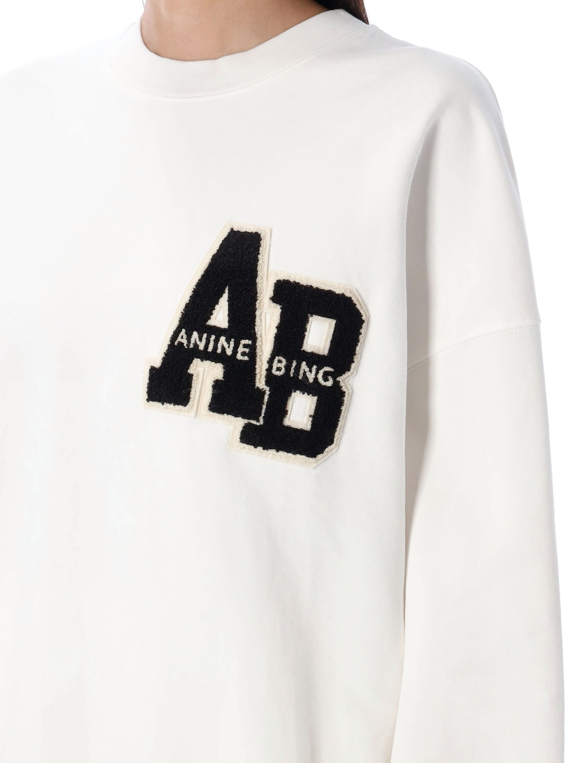ANINE BING Oversized Cotton Crew Neck Sweatshirt - Women's