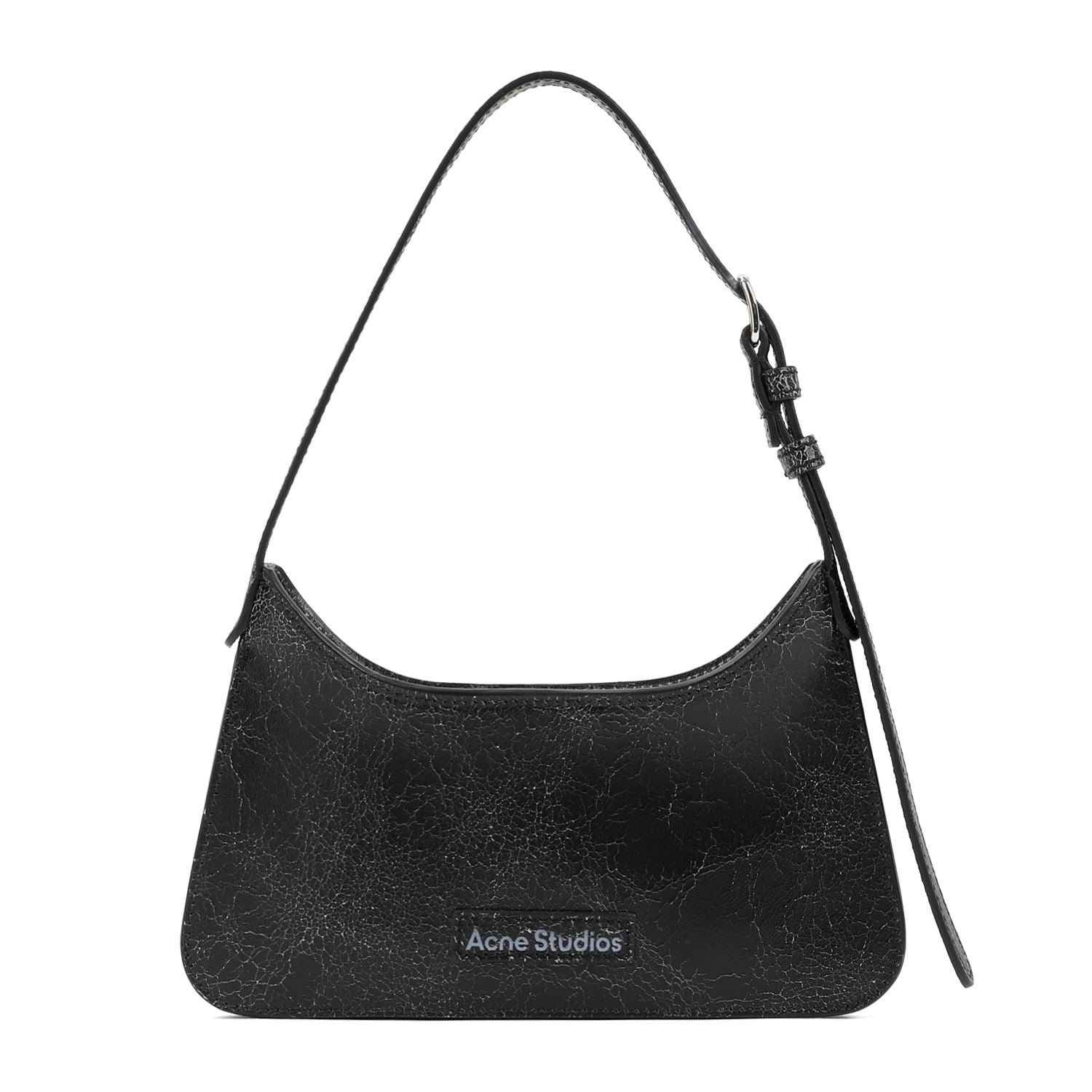ACNE STUDIOS Leather Cracked Effect Shoulder Handbag
