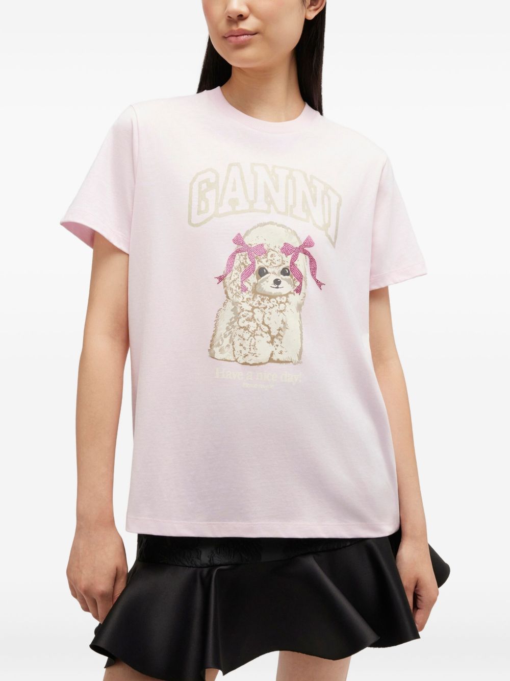 GANNI Women's Organic Cotton Graphic T-Shirt