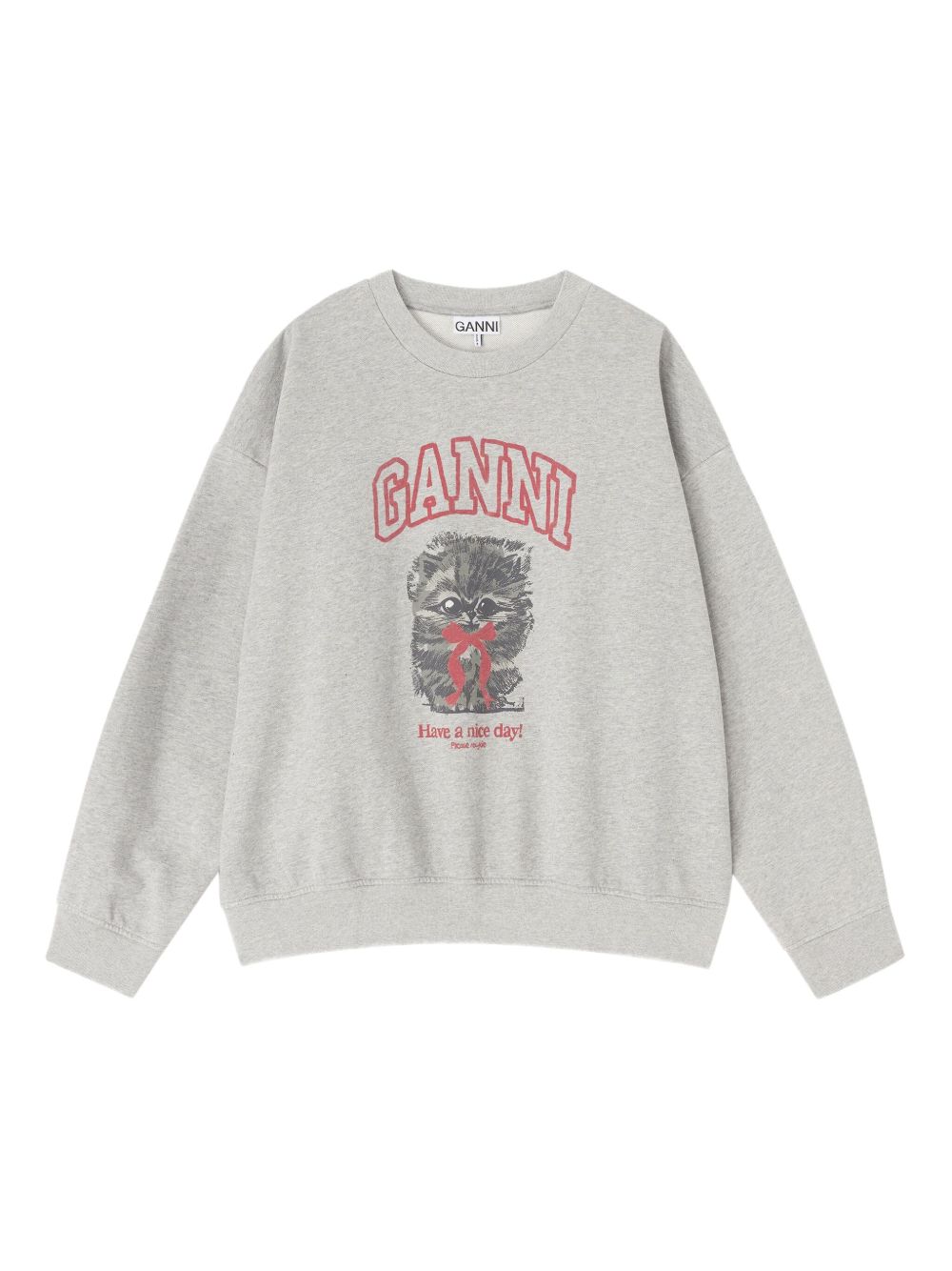 GANNI Organic Cotton Graphic Print Sweatshirt for Women