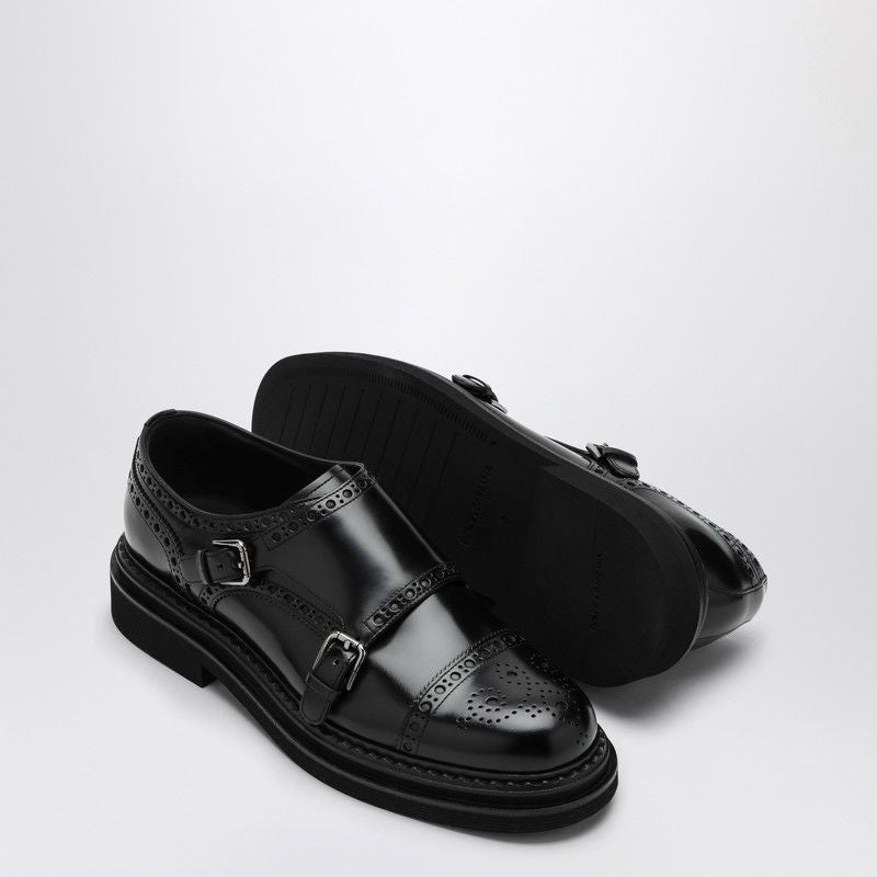 DOLCE & GABBANA Leather Monk-Strap Dress Shoes for Men