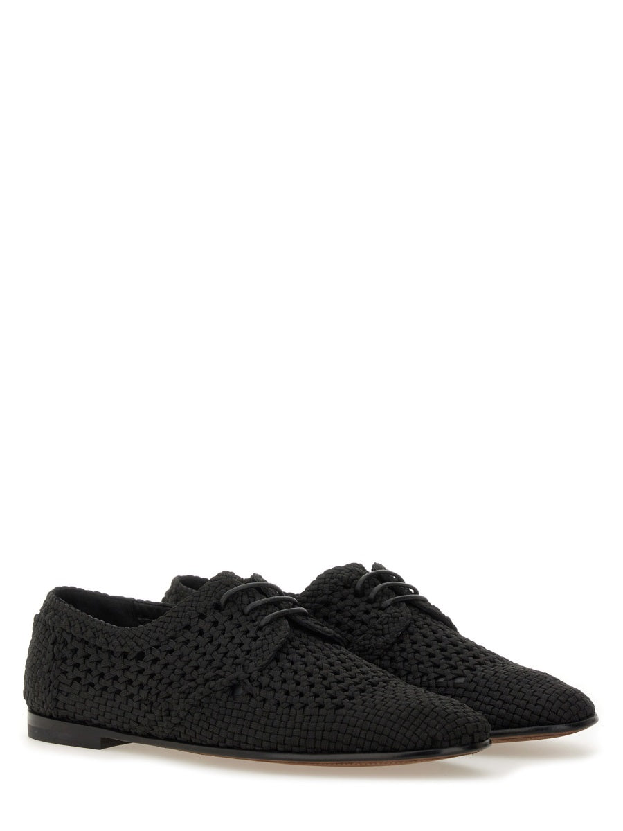 DOLCE & GABBANA Woven Fabric Derby Dress Shoes for Men