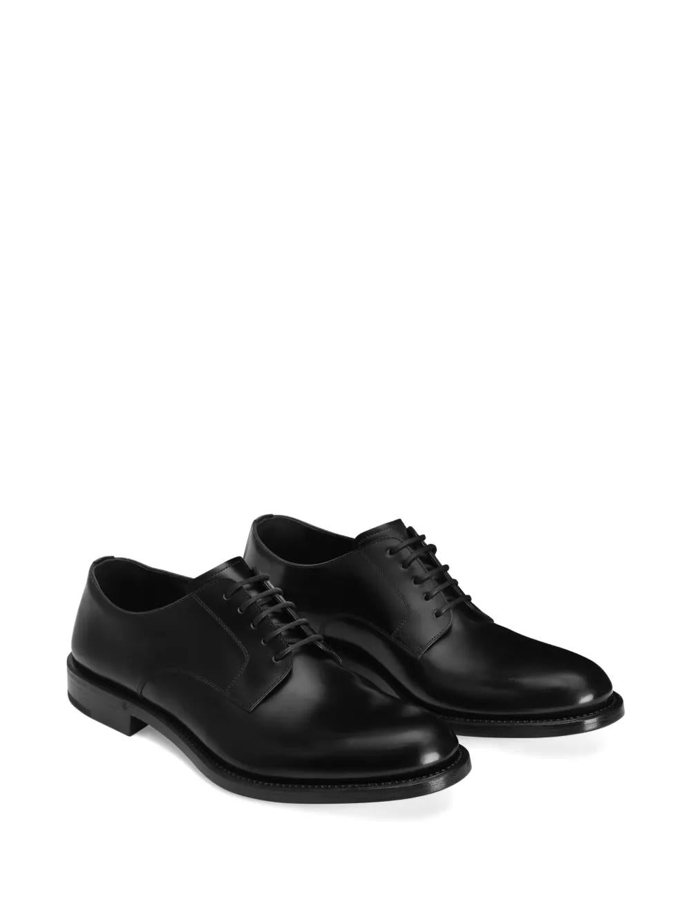 DOLCE & GABBANA Brushed Finish Lace-Up Derby Dress Shoes