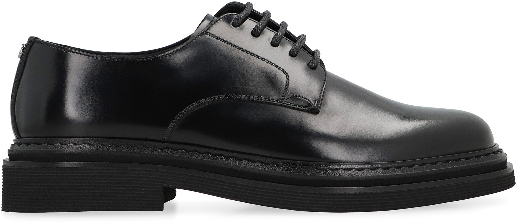 DOLCE & GABBANA Leather Lace-Up Derby Dress Shoes for Men - FW25