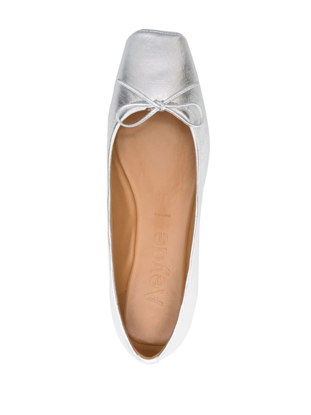 AEYDE Laminated Nappa Leather Ballerina Flats