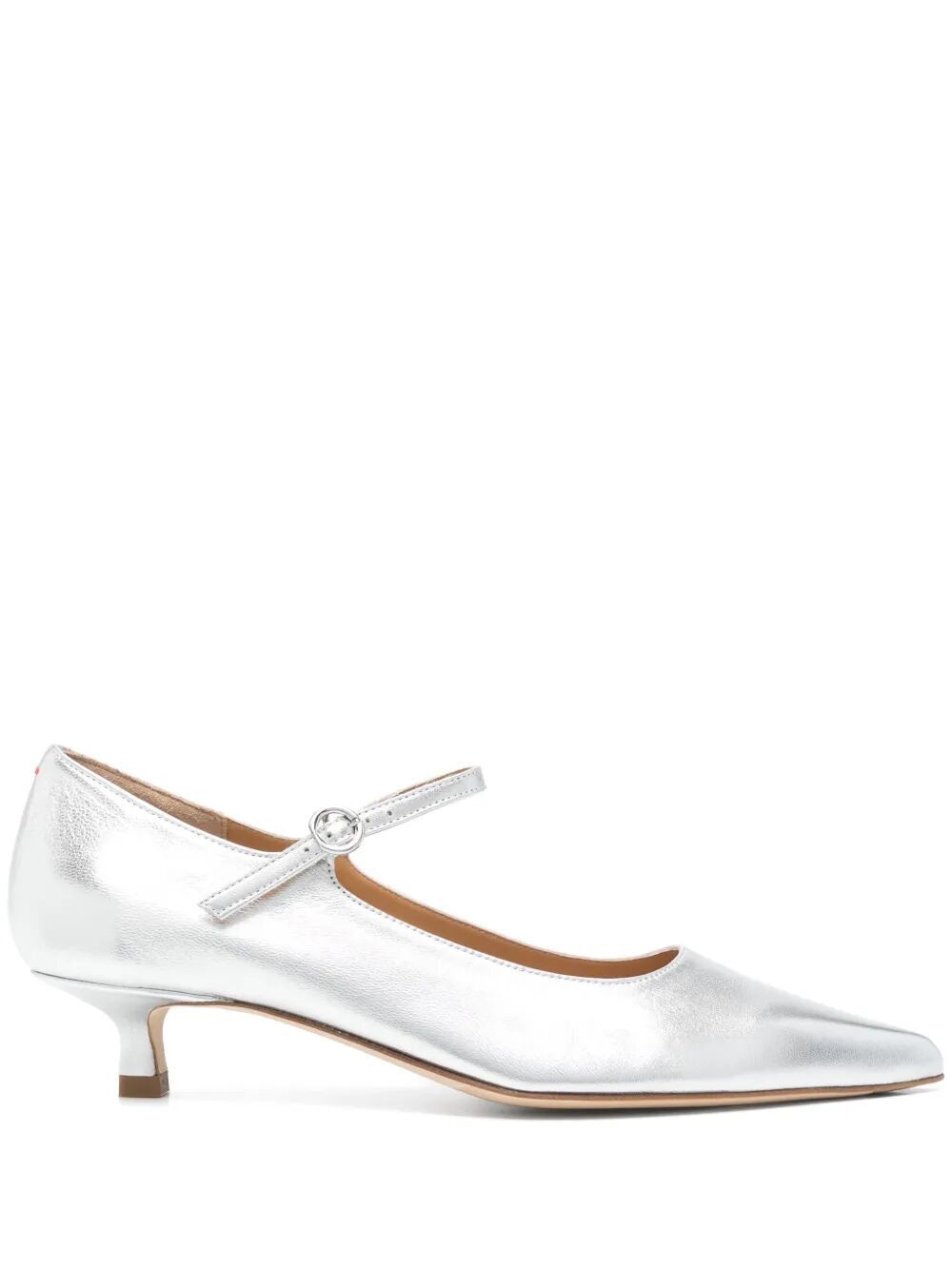 AEYDE Polished Nappa Leather Metallic Sandals