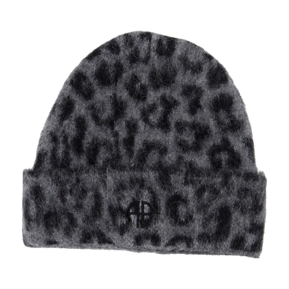ANINE BING Chic Leopard Print Women’s Beanie