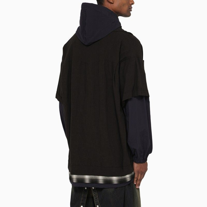 MAISON MIHARA YASUHIRO	 Three-Layer Hooded Shirt