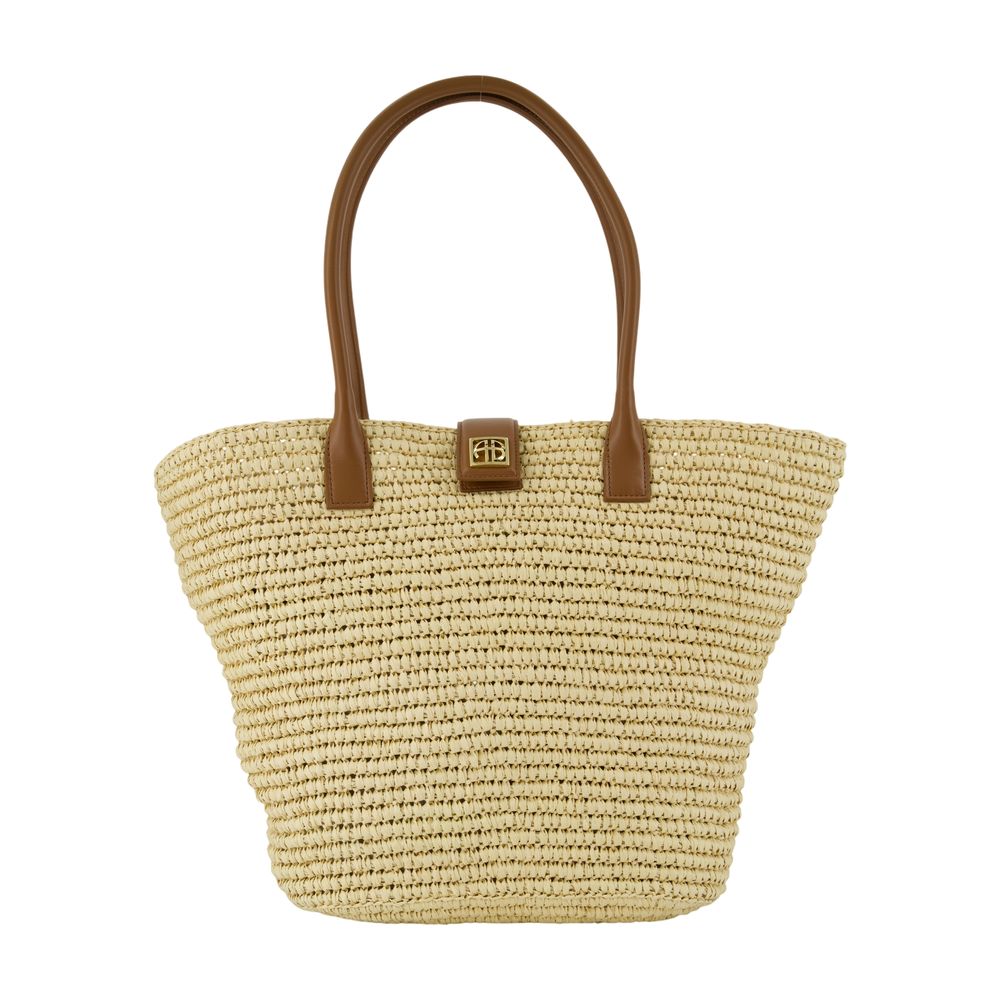 ANINE BING Monogrammed Basket Tote