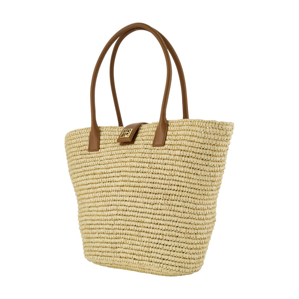 ANINE BING Monogrammed Basket Tote