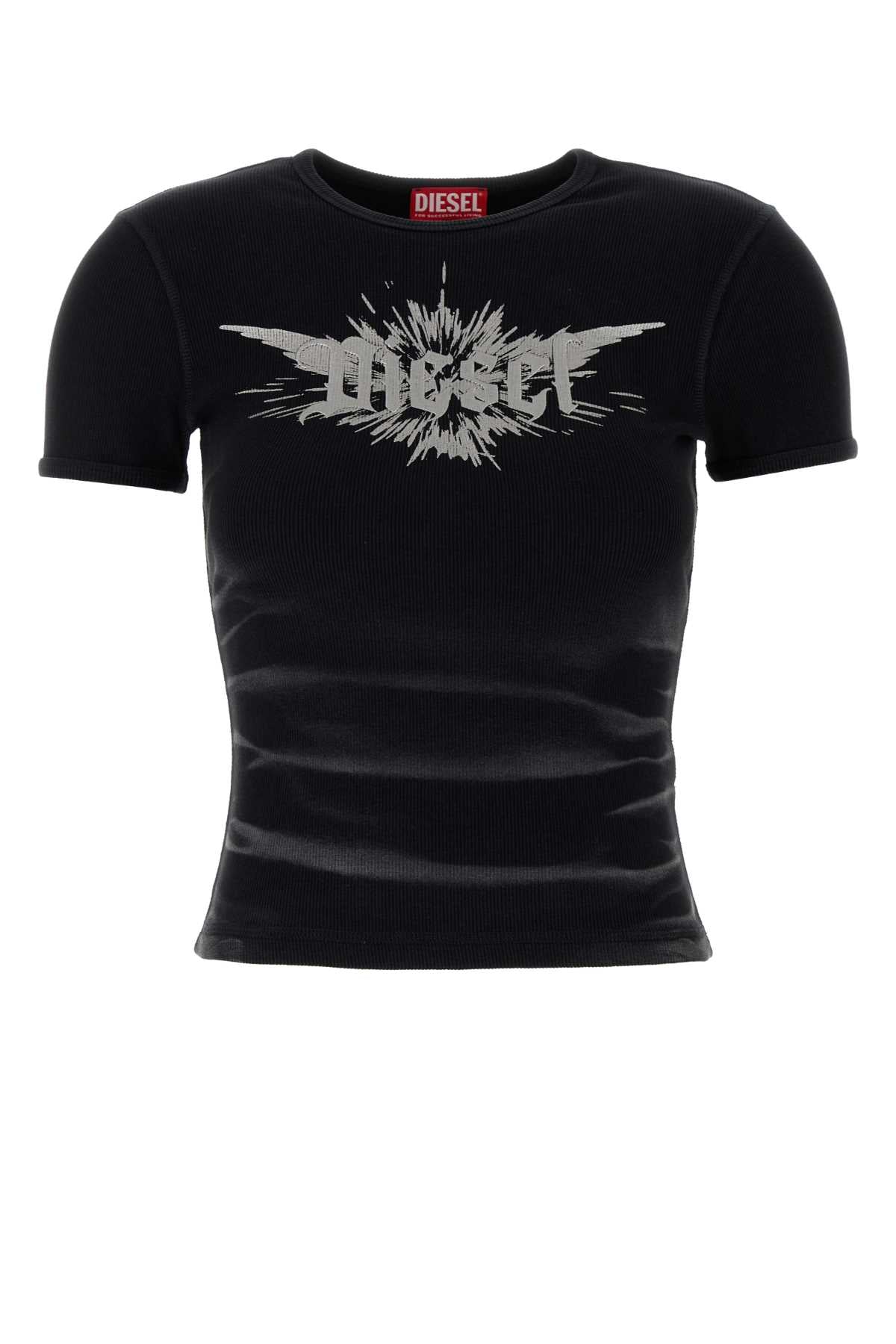 DIESEL Stretch Cotton Long Sleeve T-Shirt for Women