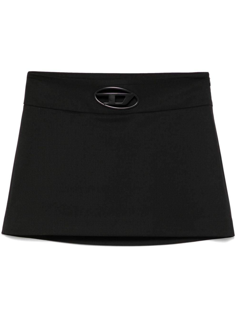 DIESEL Wool Blend Mini Skirt with Cut-Out Detailing