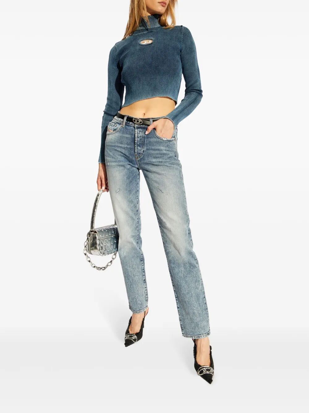 DIESEL Women's Anchor Turtle Neck Sweater