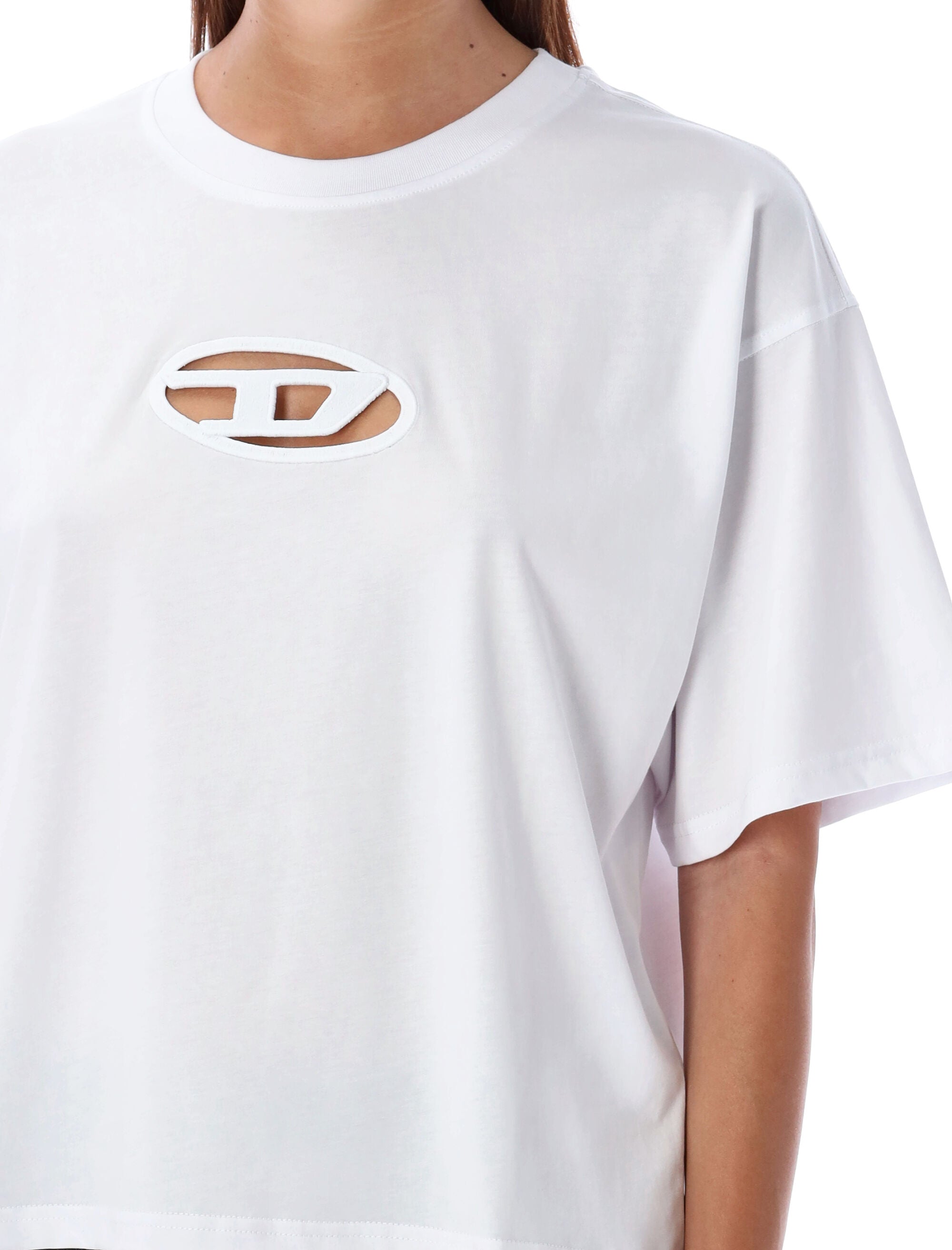 DIESEL Crewneck Crop T-Shirt - Size S