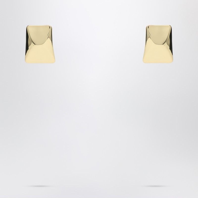 ANINE BING Rectangular Curved Gold Mini Earrings
