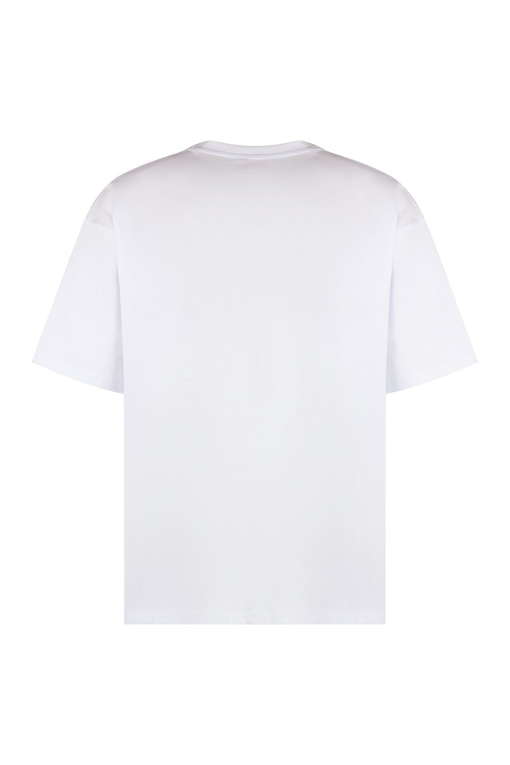 DIESEL Relaxed Fit Cotton Crew-Neck T-Shirt with Front Cut-Out Detail