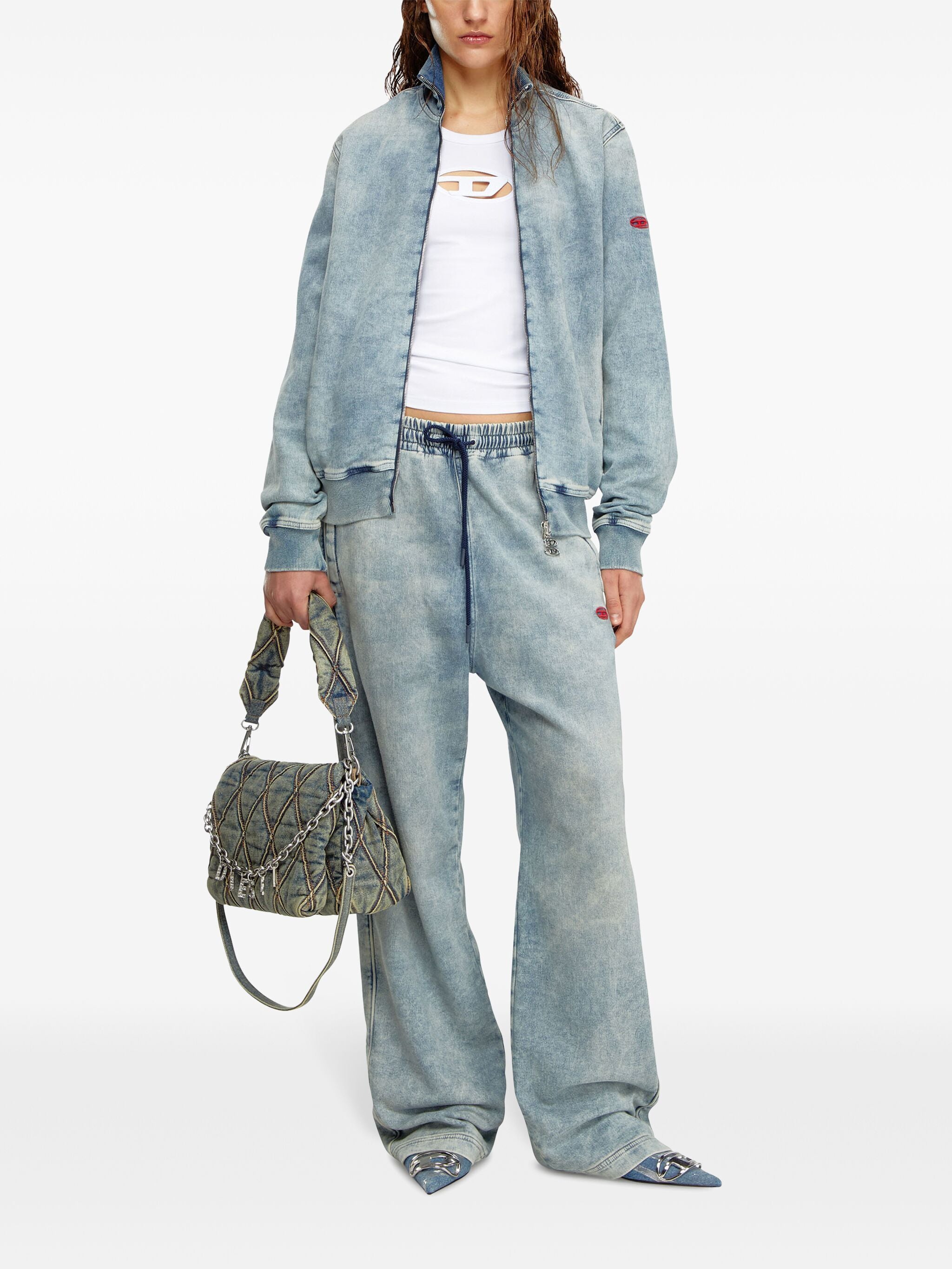 DIESEL Stretch Sleeveless Tank Top with Cut-Out Details - Size S