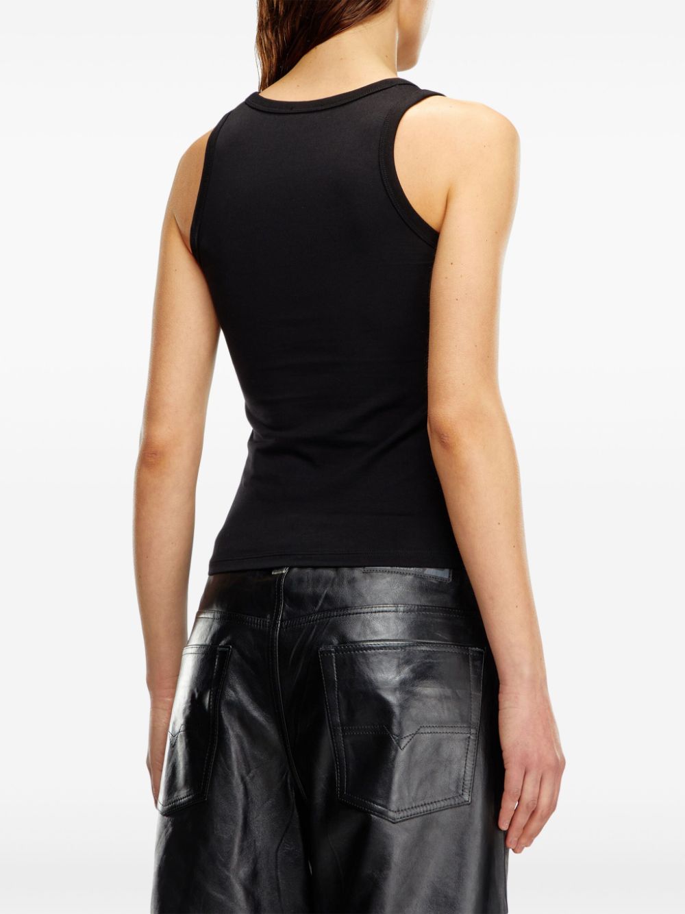 DIESEL Organic Cotton Sleeveless Crew Neck Top