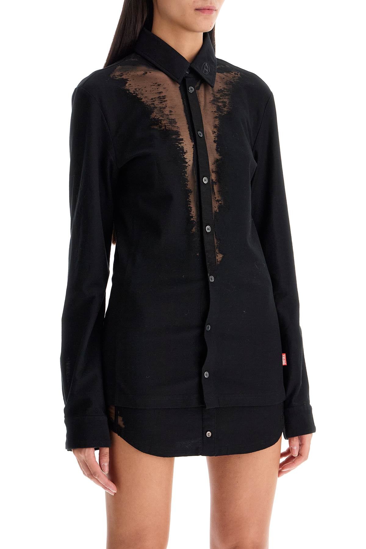 DIESEL Men's Stretch Cotton Blend S-Sun Plain Shirt