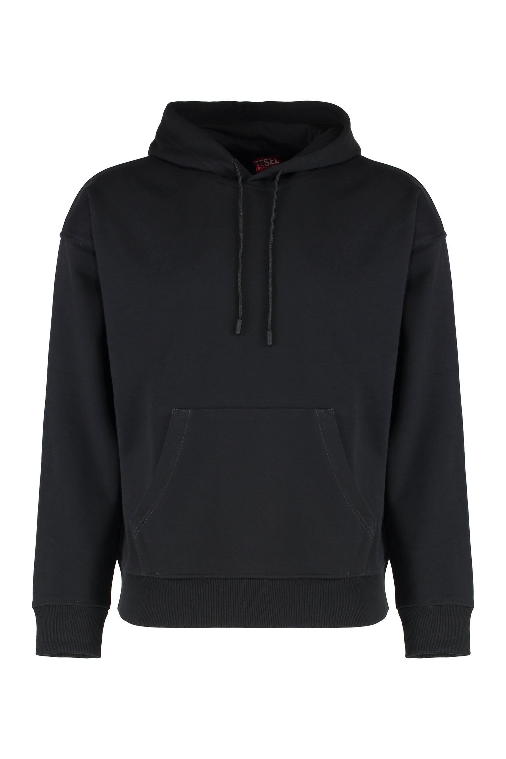 DIESEL S-Rob Hoodie - Men's Cotton Blend with Ribbed Edges