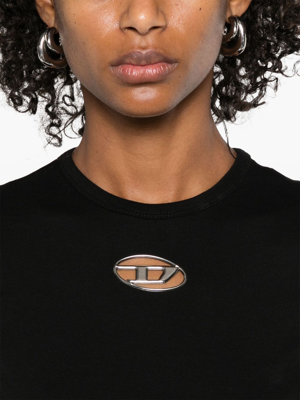 DIESEL Cutout Crew Neck T-Shirt - Size S