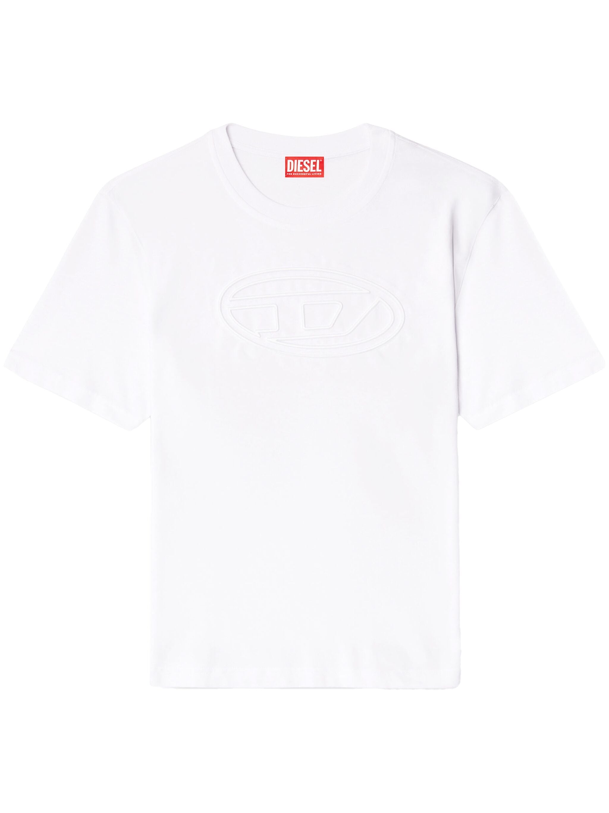 DIESEL Maxi Oval Logo Embossed Regular Fit T-Shirt - Size L