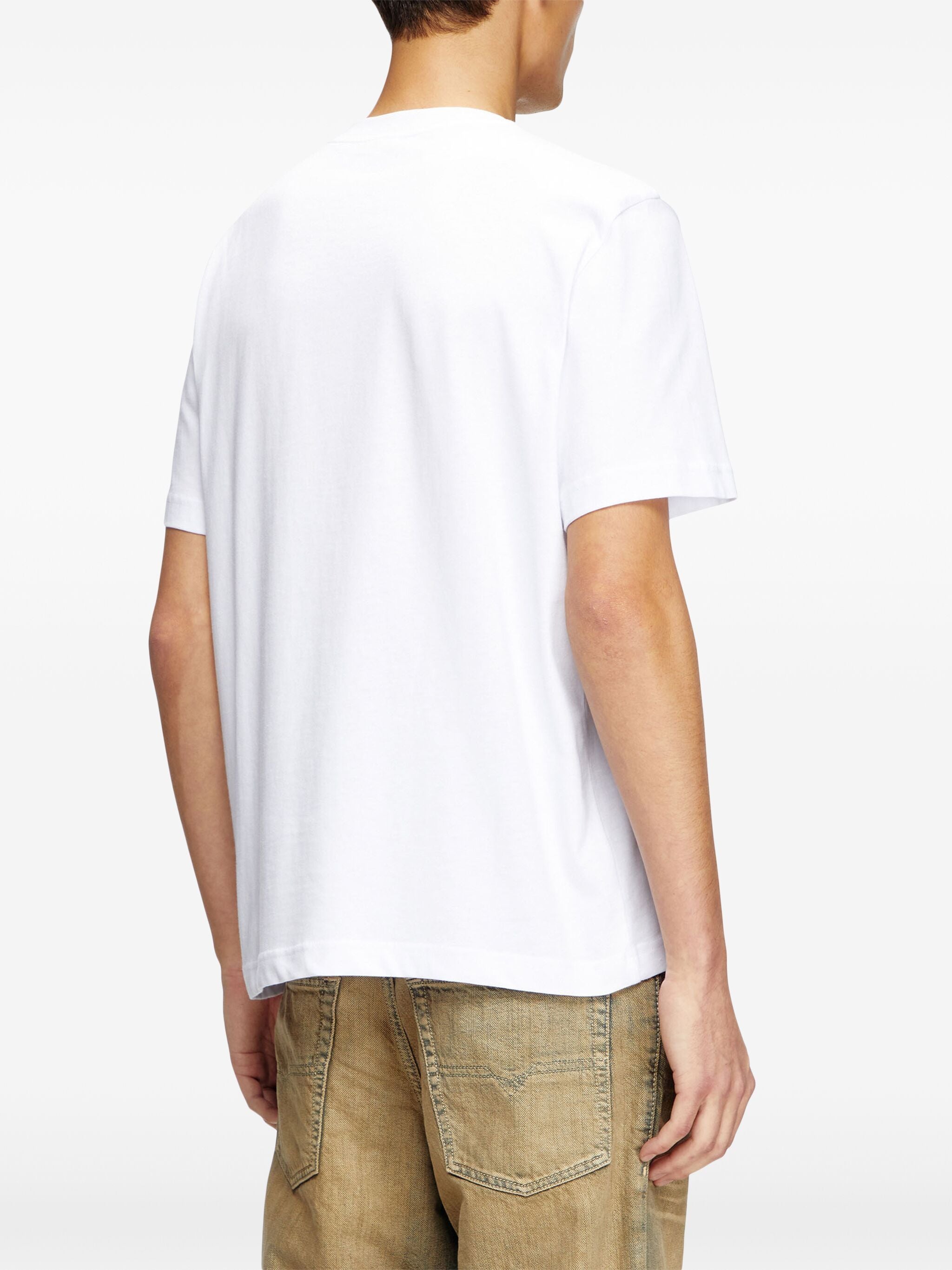 DIESEL Maxi Oval Logo Embossed Regular Fit T-Shirt - Size L