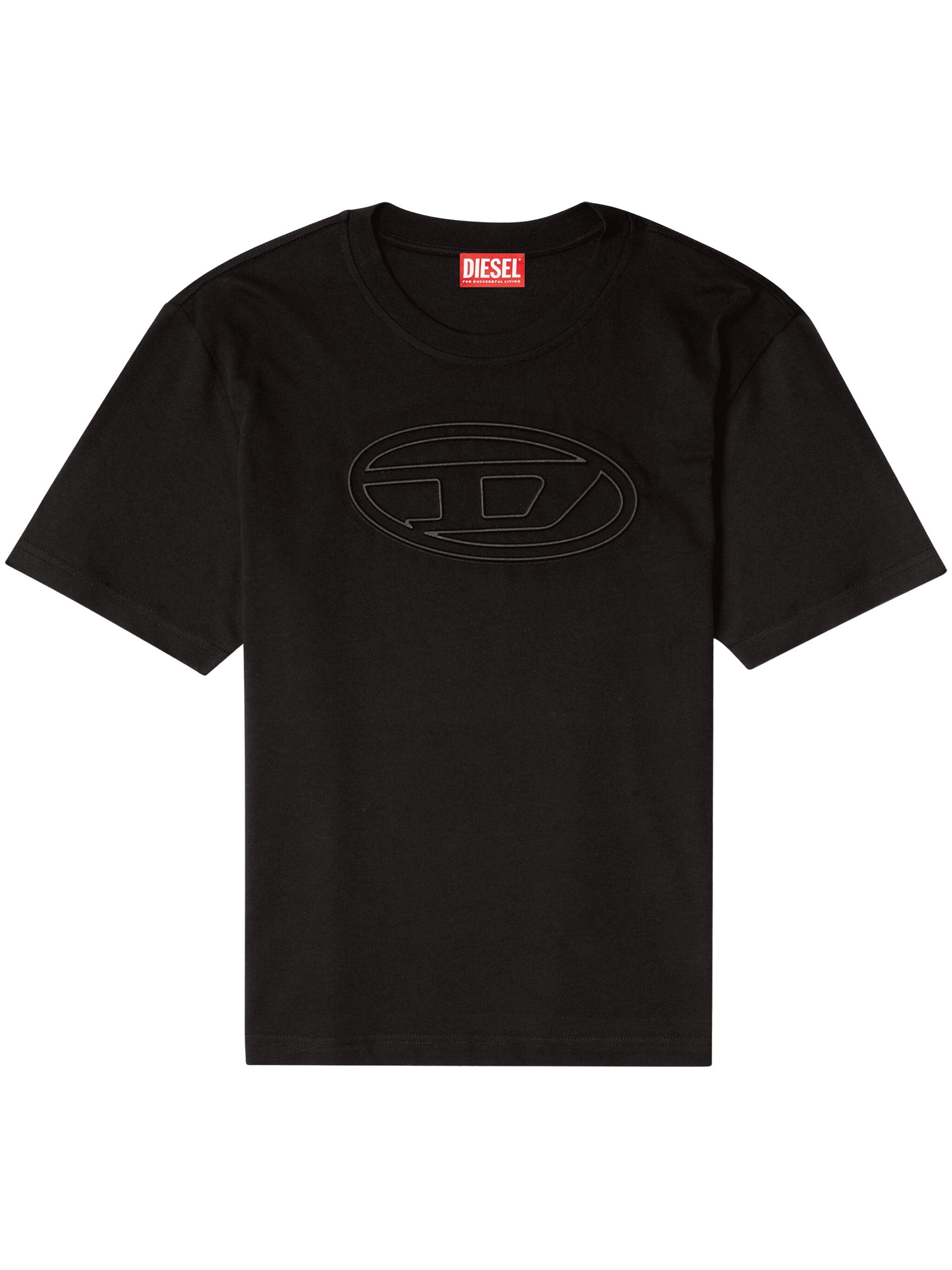 DIESEL Crew Neck Maxi Oval Logo T-Shirt - Size L