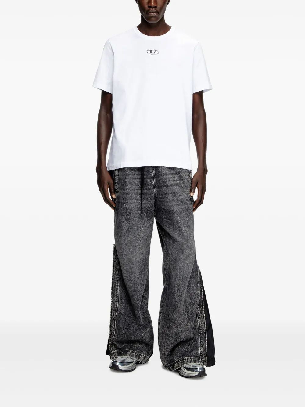 DIESEL Metallic D Logo T-Shirt - Size M