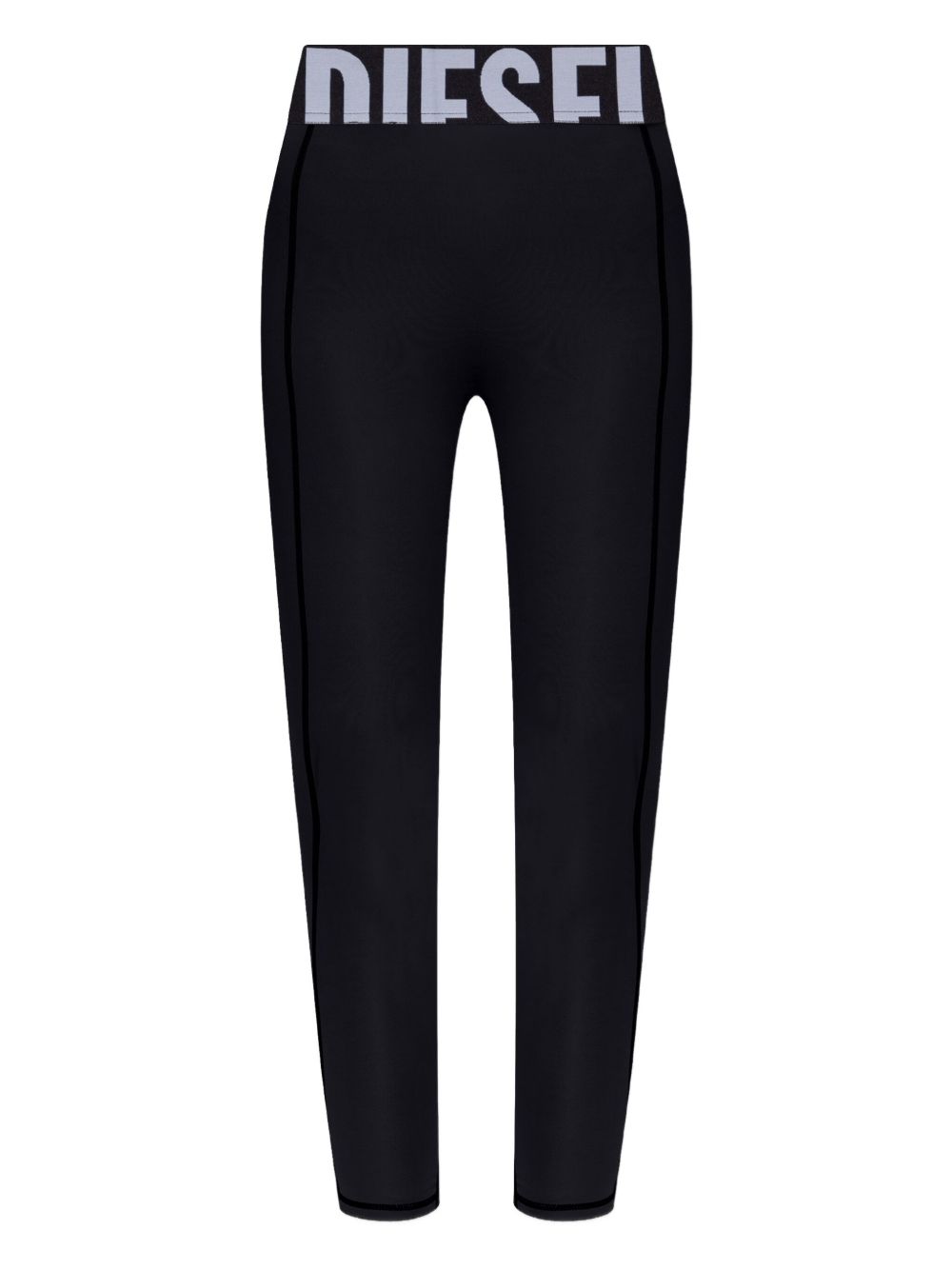 DIESEL High Waist Logo Leggings - Women's Close-Fitting Ankle Length