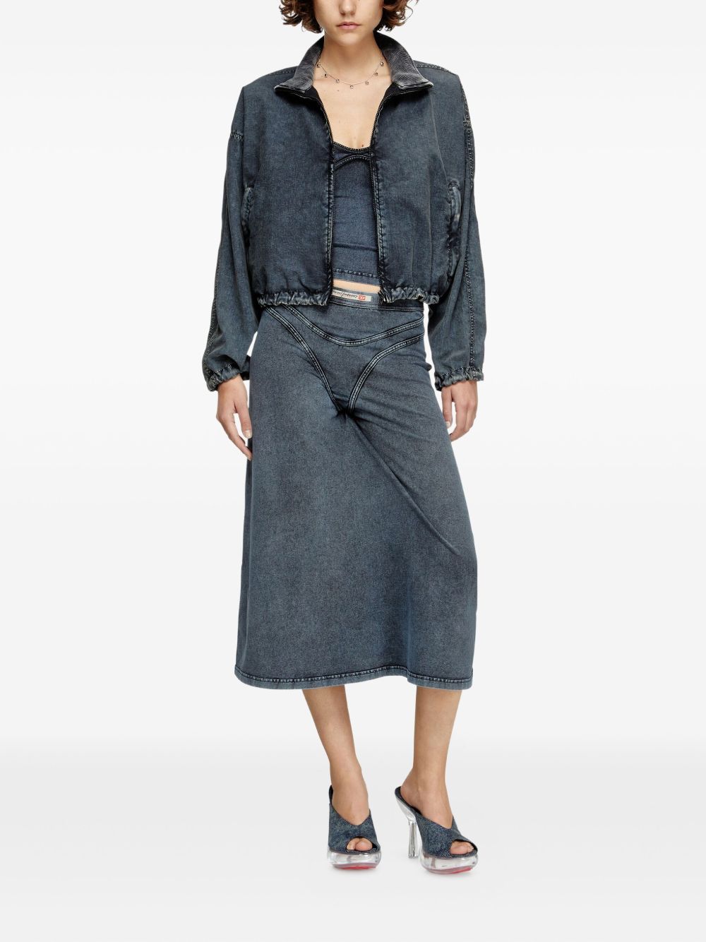 DIESEL Cropped Denim Jacket for Women