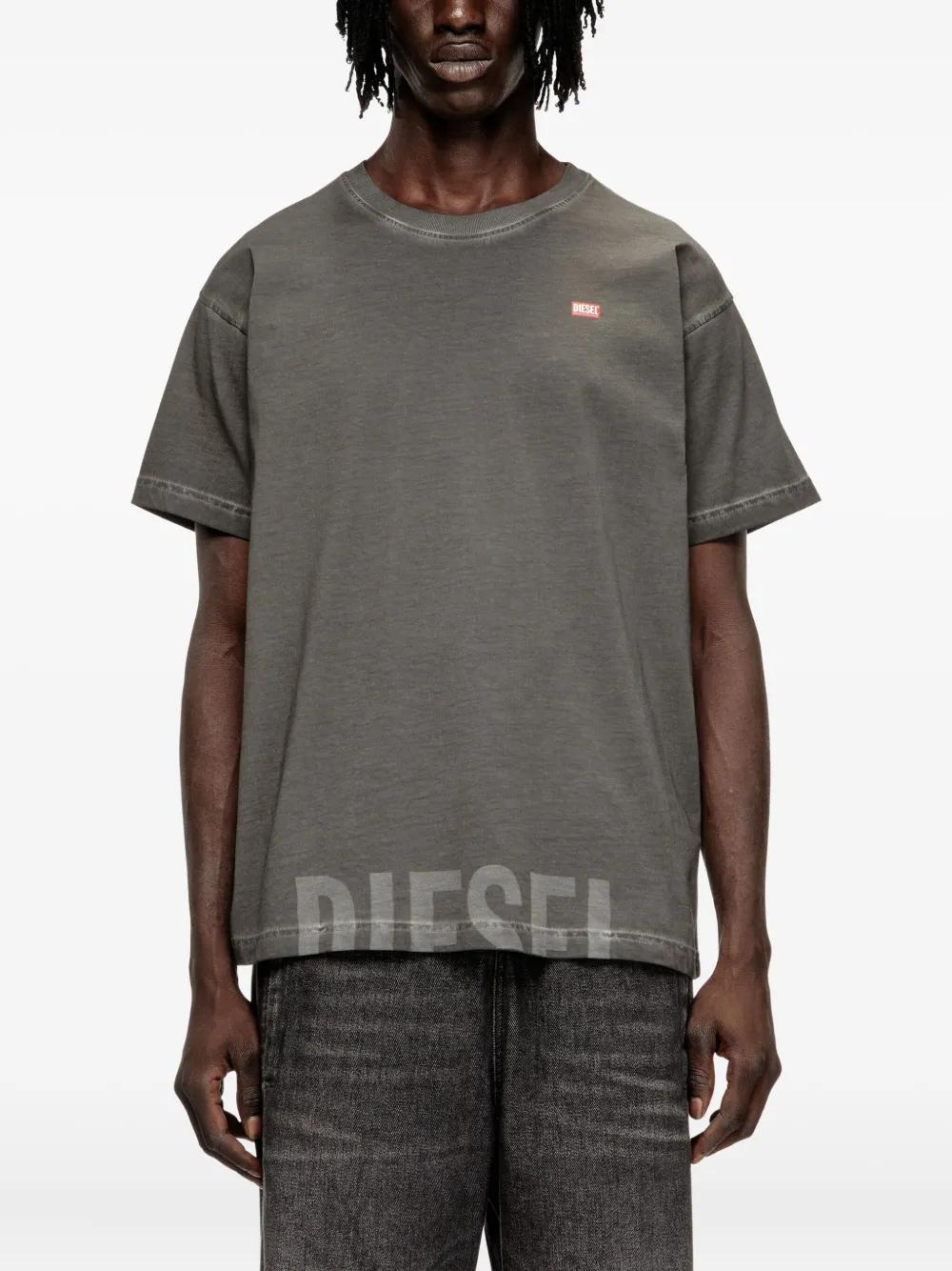 DIESEL Men's Mini Logo-Detail Cotton T-Shirt - Small